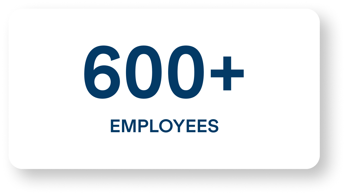 600+ Employees